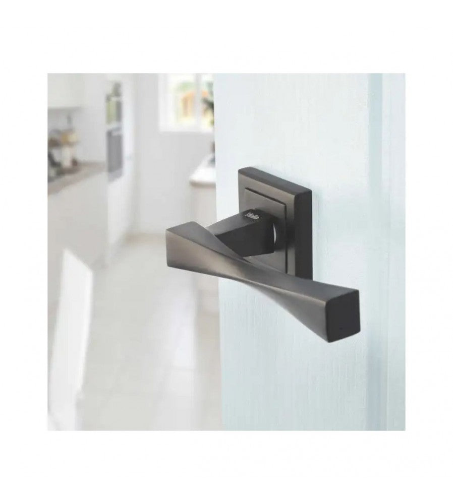 12602 - Maner usa interior cu rozeta patrata pentru cheie Yale Verona, aluminiu, negru m