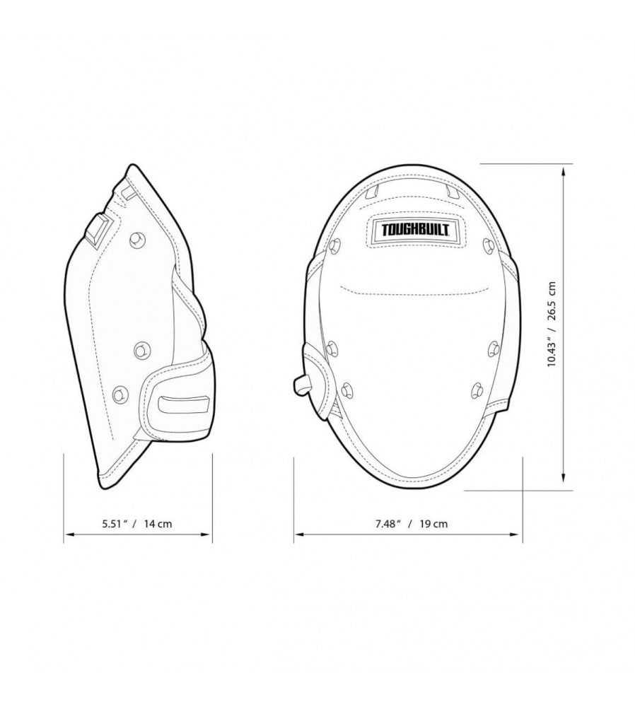 15466 - Set genunchiere 2 piese ToughBuilt GelFit TB-KP-G2, protectie si confort sporit,