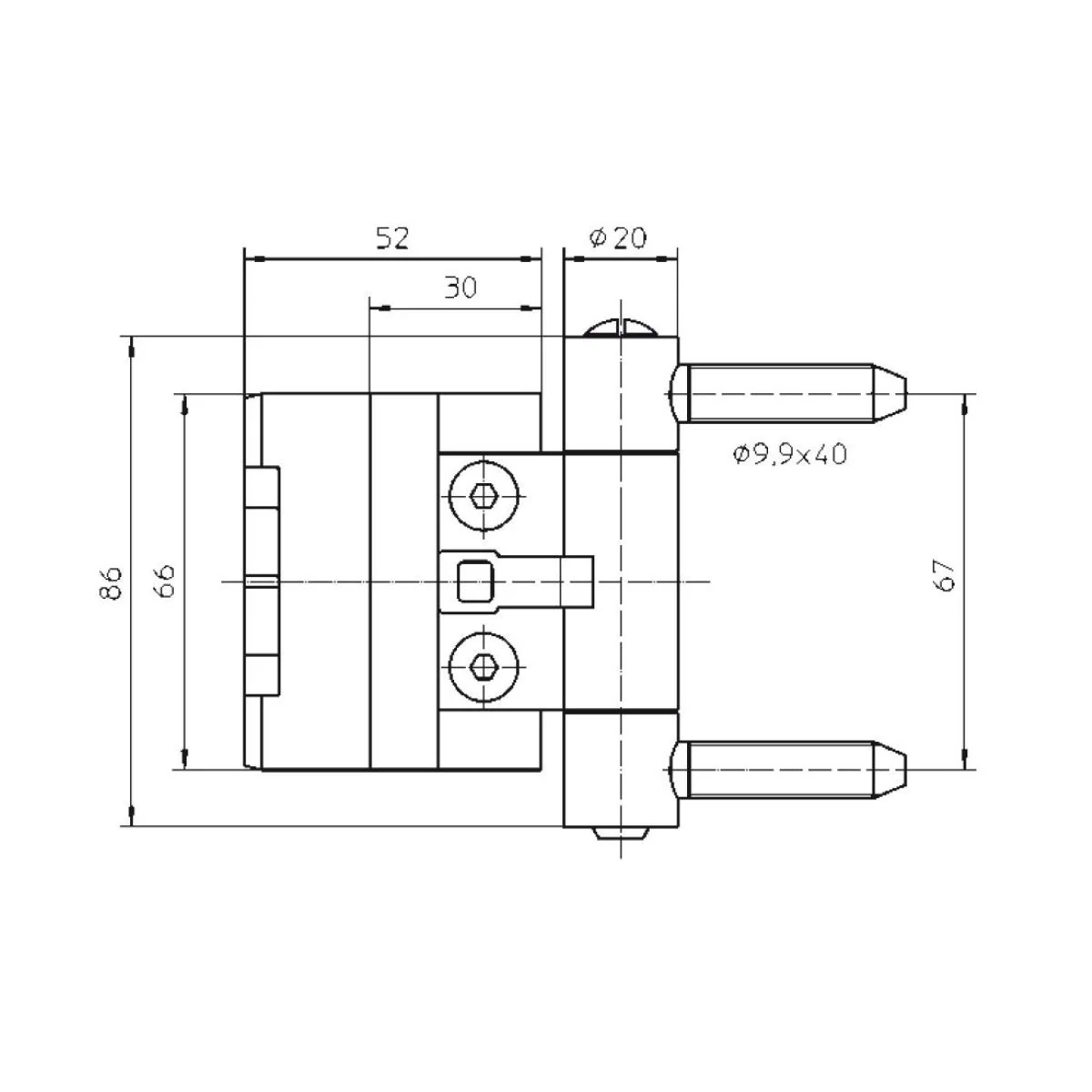 Balama pentru usi de intrare din lemn cu deschidere spre interior, SIMONSWERK BAKA 2D 20 FD, maxim 100 kg, material TopZinc