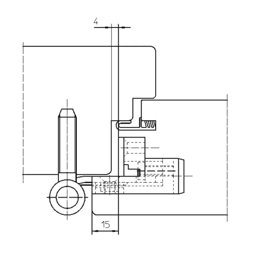 Balama pentru usi de intrare din lemn cu deschidere spre exterior, SIMONSWERK BAKA 2D 20 FD cu pin de siguranta, 100 kg, TopZinc