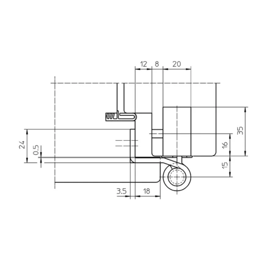 Set balamale usi de intrare din lemn, cu deschidere spre interior, SIMONSWERK BAKA 4010 3D PROTECT, 160 kg, set 3 buc