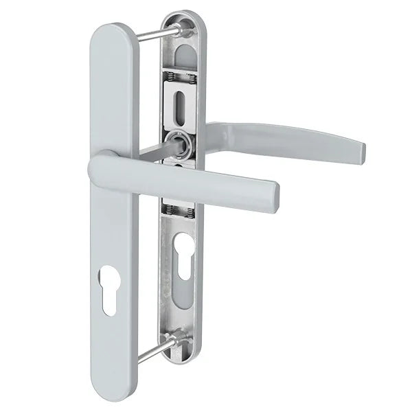 Maner usa termopan, Victory, exterior, asimetric, 92 x 32 mm, material aluminiu, culoare argintiu