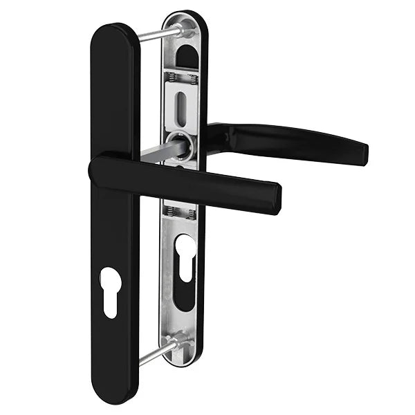 Maner usa termopan, Victory, exterior, asimetric, 92 x 32 mm, material aluminiu, culoare negru mat RAL9005