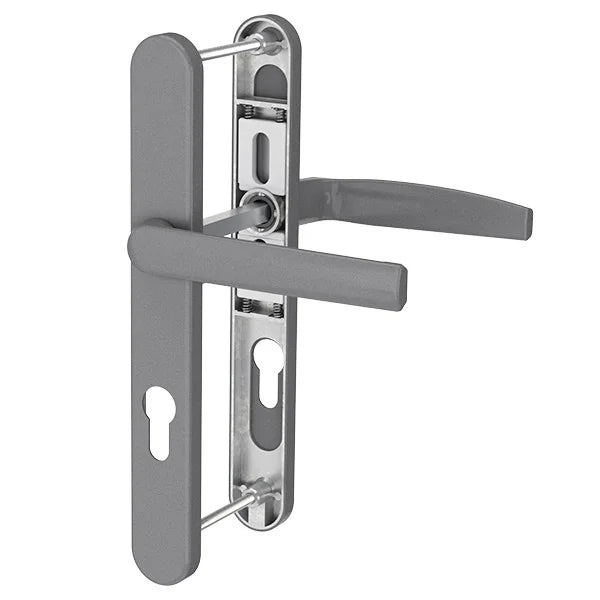 Maner usa termopan  Victory, exterior, asimetric, 92 x 32 mm, material aluminiu, culoare titan