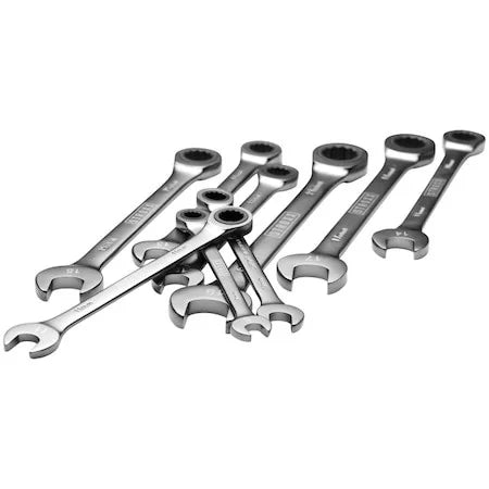 Set chei fixe STROXX combinat cu chei inelare cu clichet 9 piese