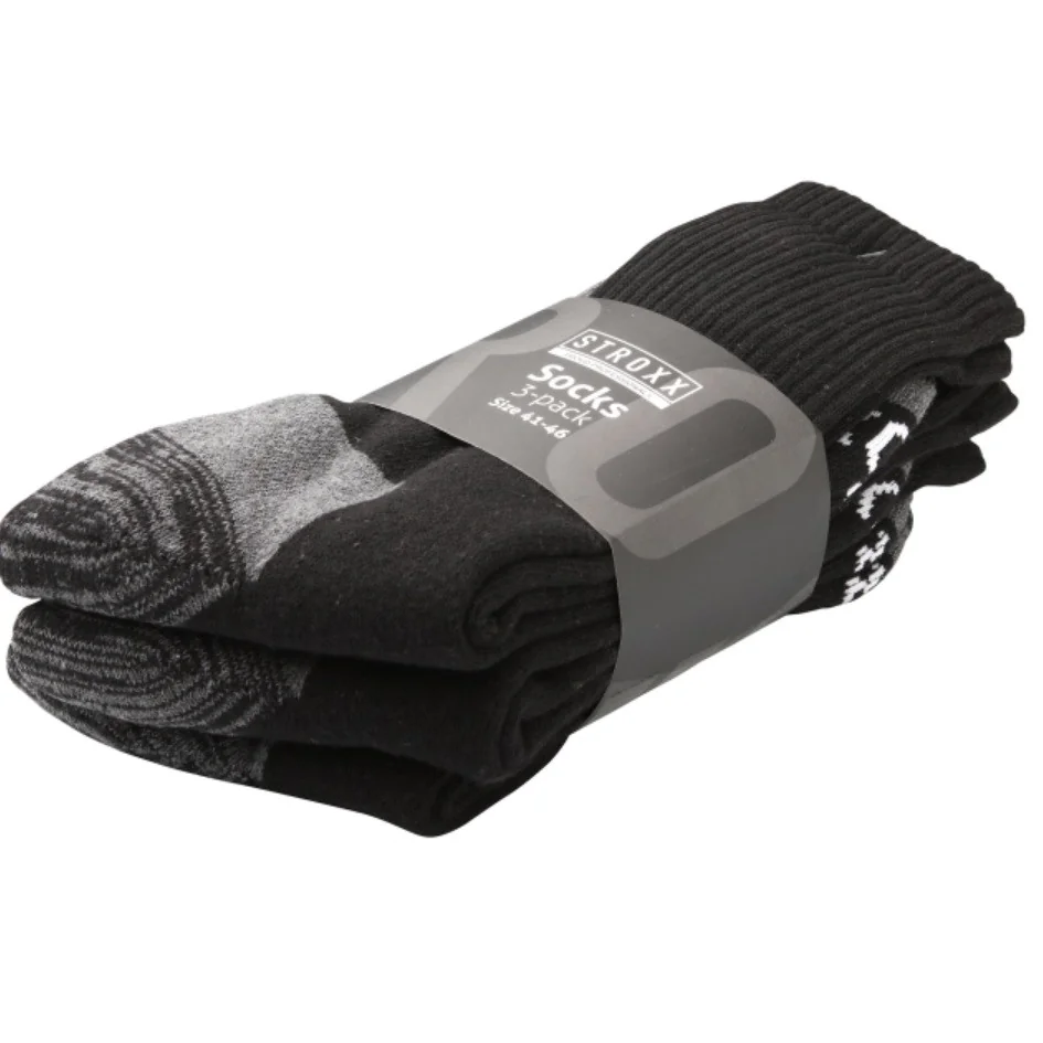 Sosete de lucru STROXX, marimea 41-46, culoare negru, set 3 buc