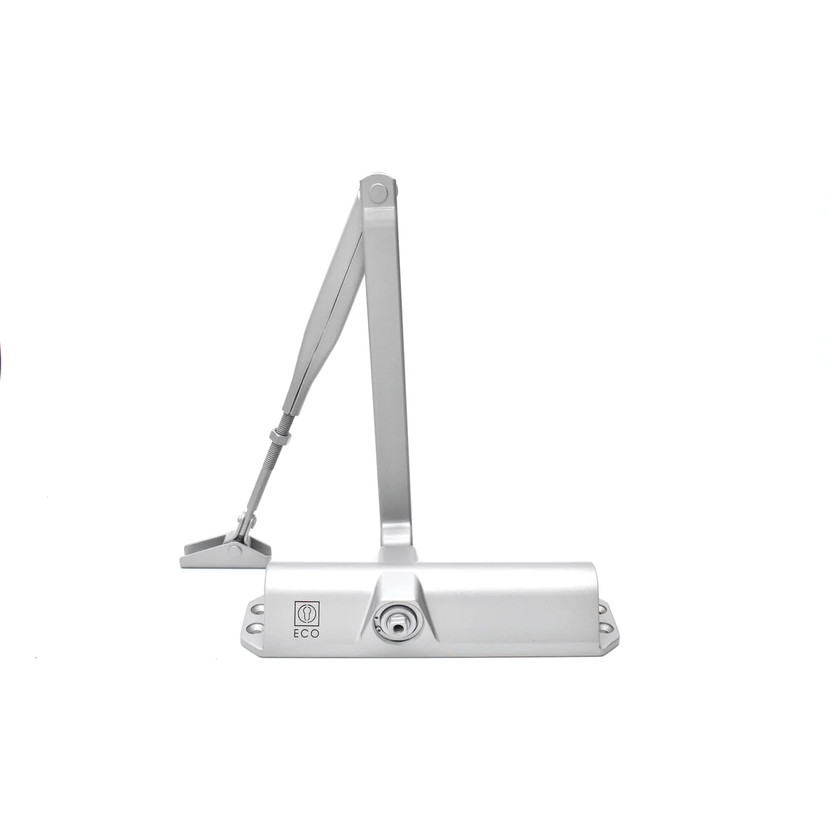 Amortizor usa hidraulic cu brat, Eco Schulte TS 10 D, pt usa 40-80 kg, culoare argintiu