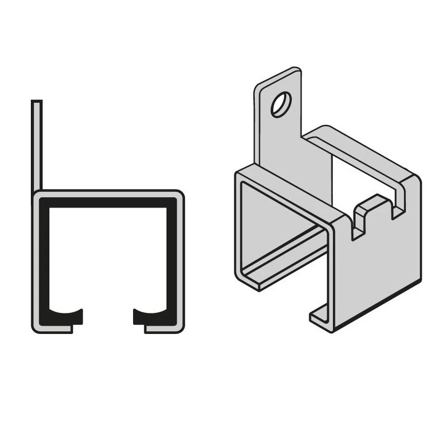 Accesorii Kamex de prindere in plan cu peretele a sinei de glisare usa