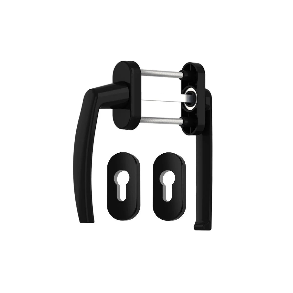 Maner usa de balcon asimetrica Victory cu rozeta pentru cilindru culoare negru RAL 9005