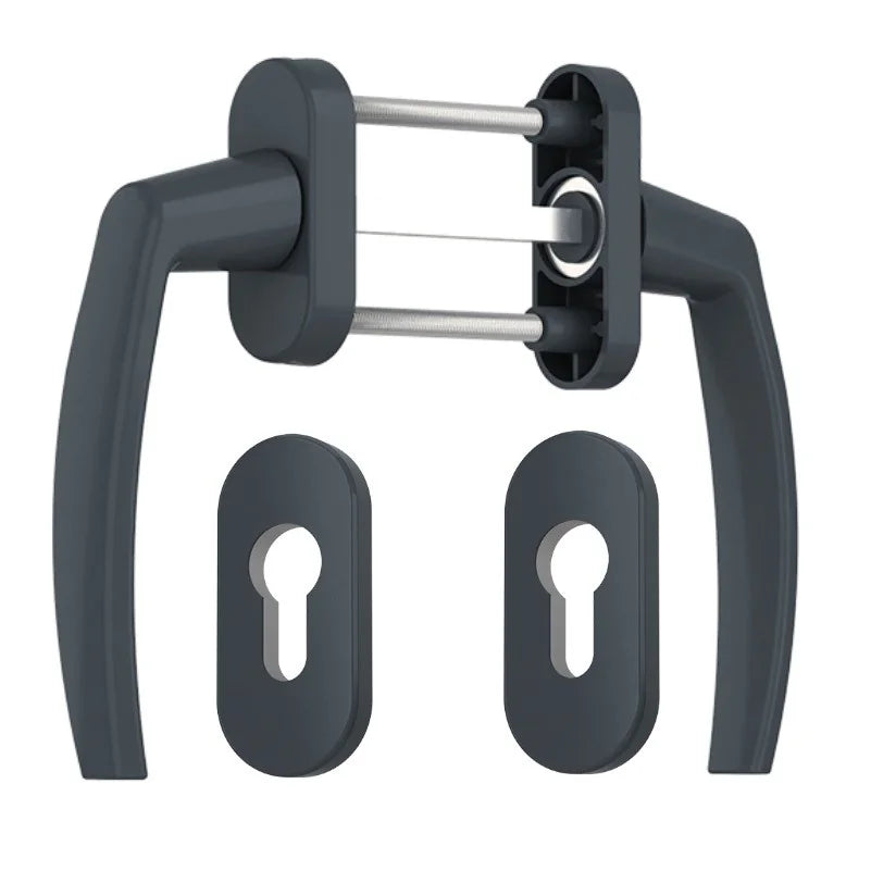 Maner usa de balcon simetrica Victory cu rozeta pentru cilindru culoare antracit RAL 7016