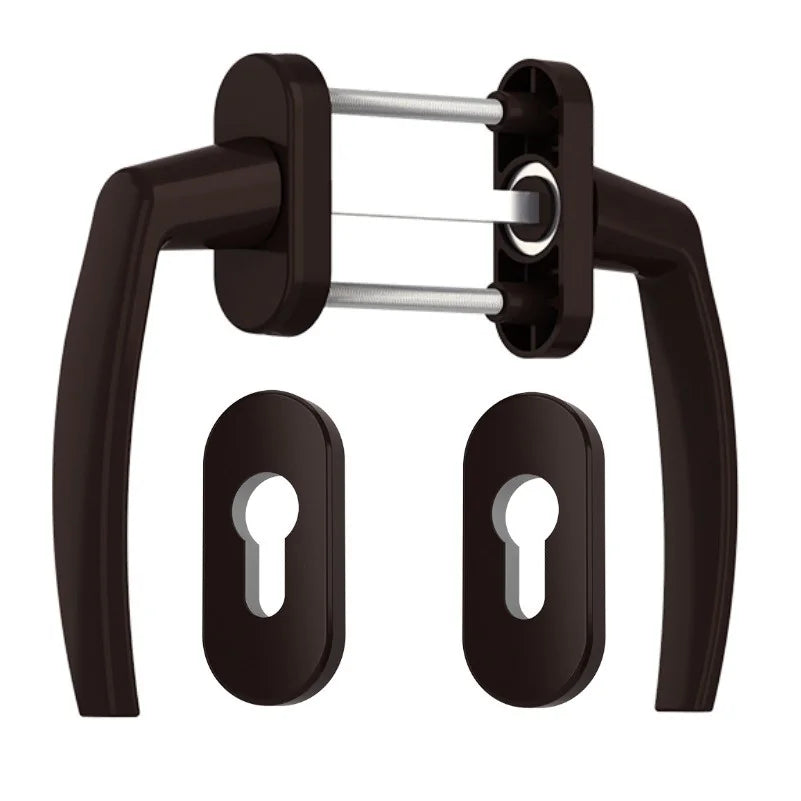 Maner usa de balcon simetrica Victory cu rozeta pentru cilindru culoare maro RAL 8077