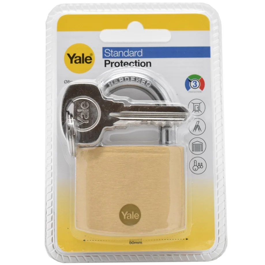 Lacat Yale din alama corp 50 mm, veriga standard, nivel standard de protectie Y110B/50/126/1
