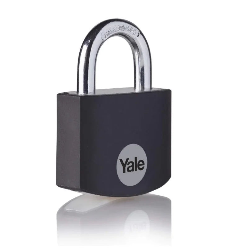 Lacat Yale din aluminiu corp 32 mm, veriga standard, nivel standard de protectie, culoare negru YE3B/32/116/1/BK