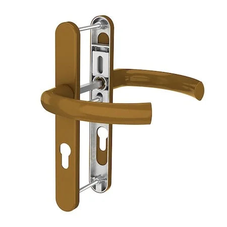 Maner usa termopan, Jowisz, exterior, 92 x 32 mm, cu arc, material aluminiu, culoare bronz