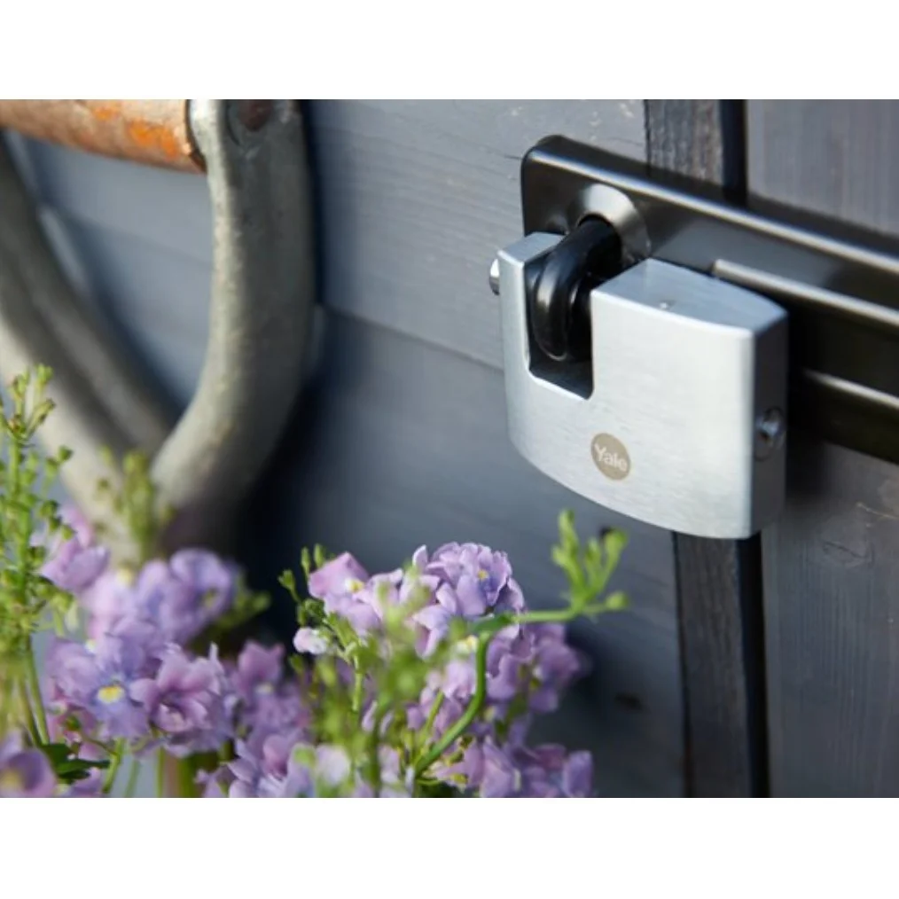 Lacat Yale din alama corp 60 mm, rectangular, crom satinat, nivel maxim de protectie Y124B/60/110/1
