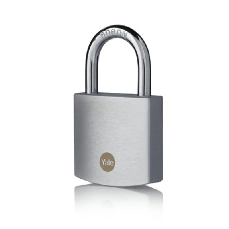 Lacat Yale din alama corp 50 mm, crom satinat, veriga standard, nivel inalt de protectie Y120B/50/127/1