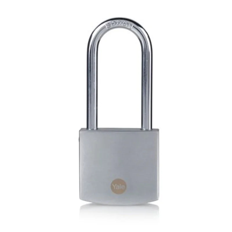 Lacat Yale din alama corp 50 mm, crom satinat, veriga lunga, nivel inalt de protectie Y120B/50/163/1