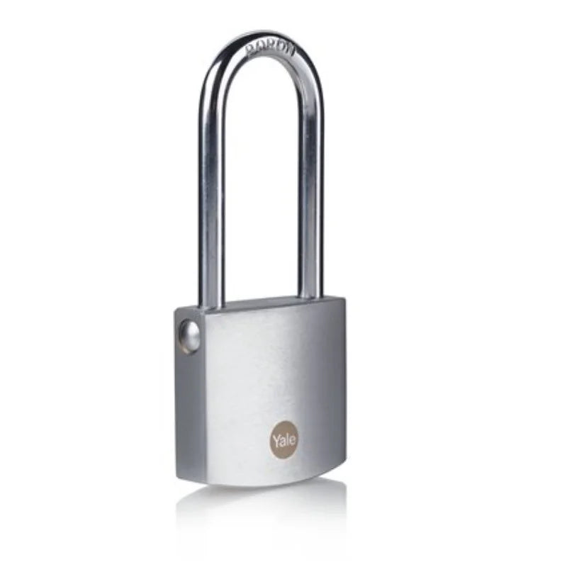 Lacat Yale din alama corp 50 mm, crom satinat, veriga lunga, nivel inalt de protectie Y120B/50/163/1