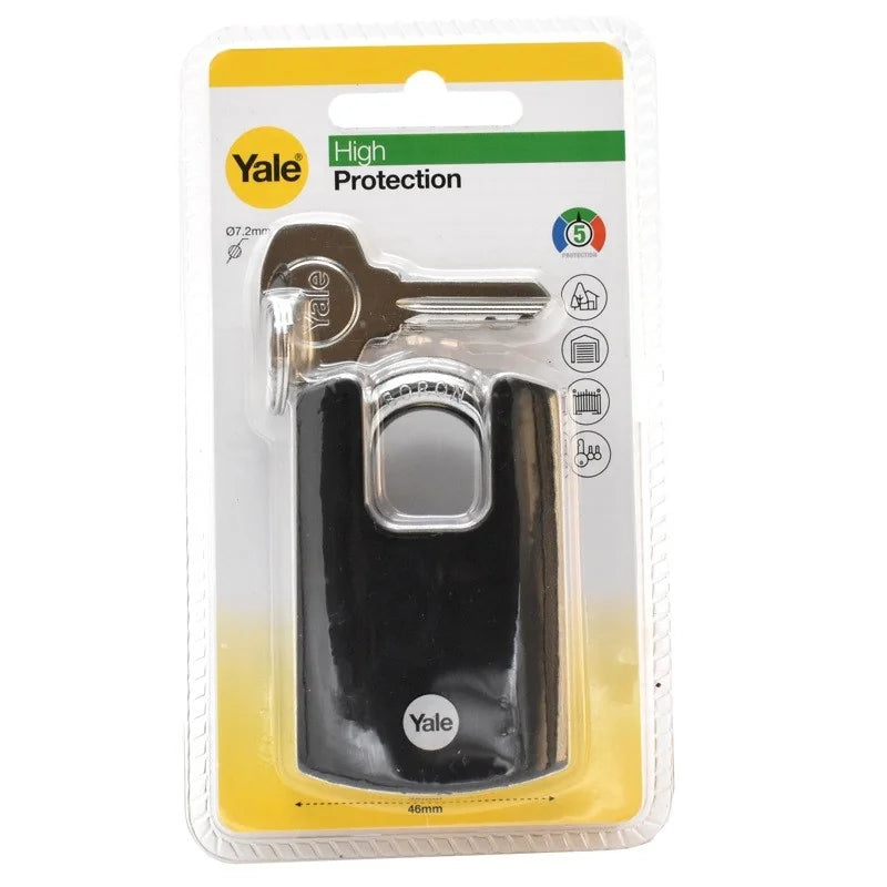 Lacat Yale din alama corp 40 mm, cu husa protectie, veriga inchisa, nivel inalt de protectie Y121B/40/125/1