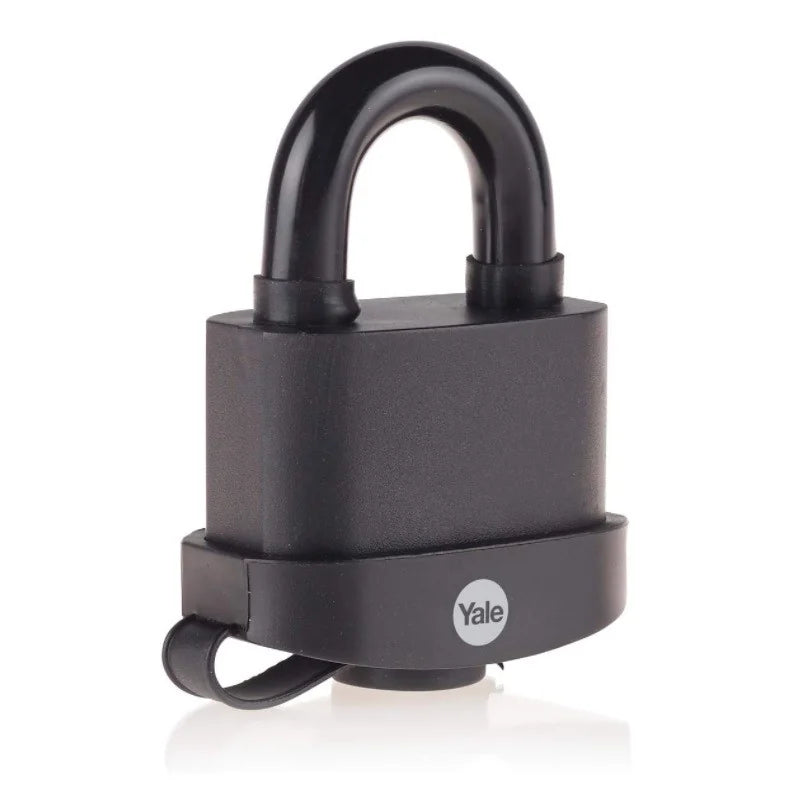 Lacat Yale din otel laminat corp 61 mm, rezistent la intemperii, cu husa, nivel inalt de protectie Y220B/61/123/1