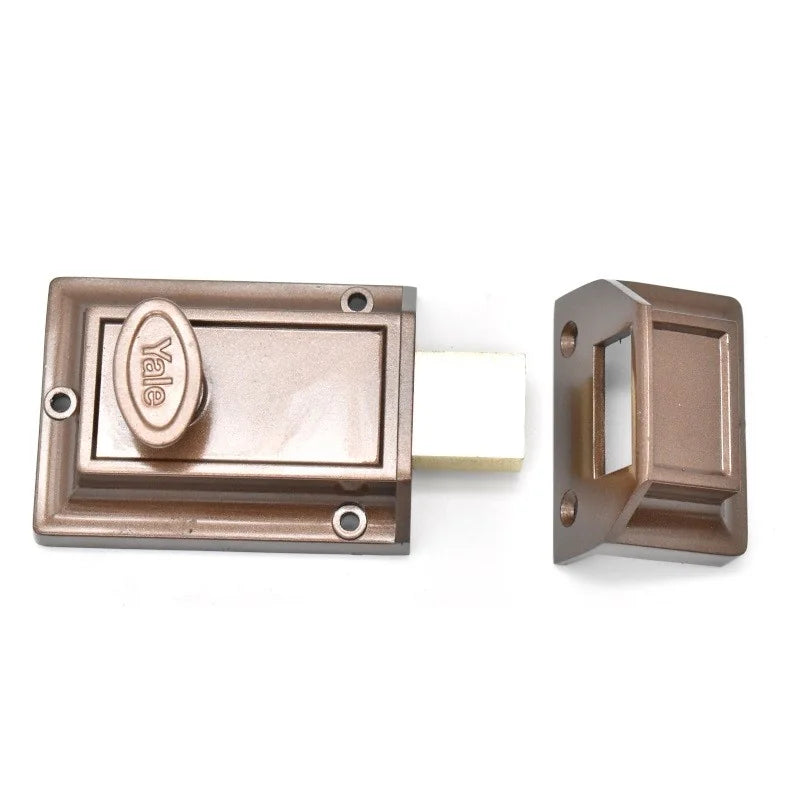 Broasca aplicata Yale pentru usi de exterior cu cilindru si 3 chei culoare galben V564 Y5