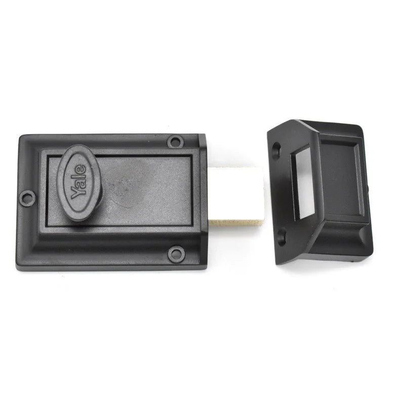 Broasca aplicata Yale pentru usi de exterior cu cilindru si 3 chei culoare negru V564 MB