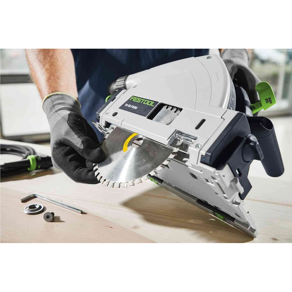Fierastrau circular Festool TS 55 FEBQ Plus FS cu sina de ghidare (577010)