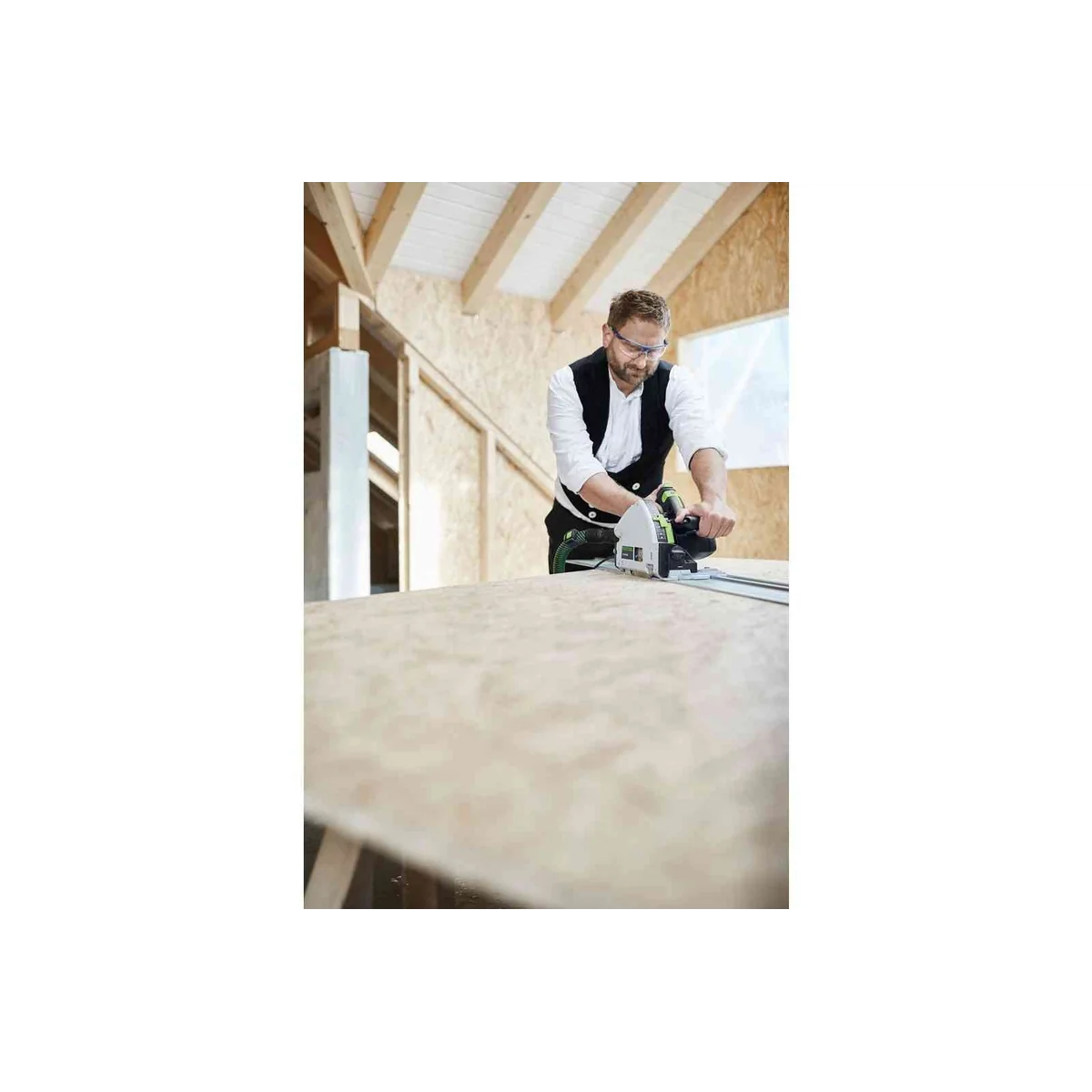 Fierastrau circular Festool TS 55 FEBQ Plus FS cu sina de ghidare (577010)