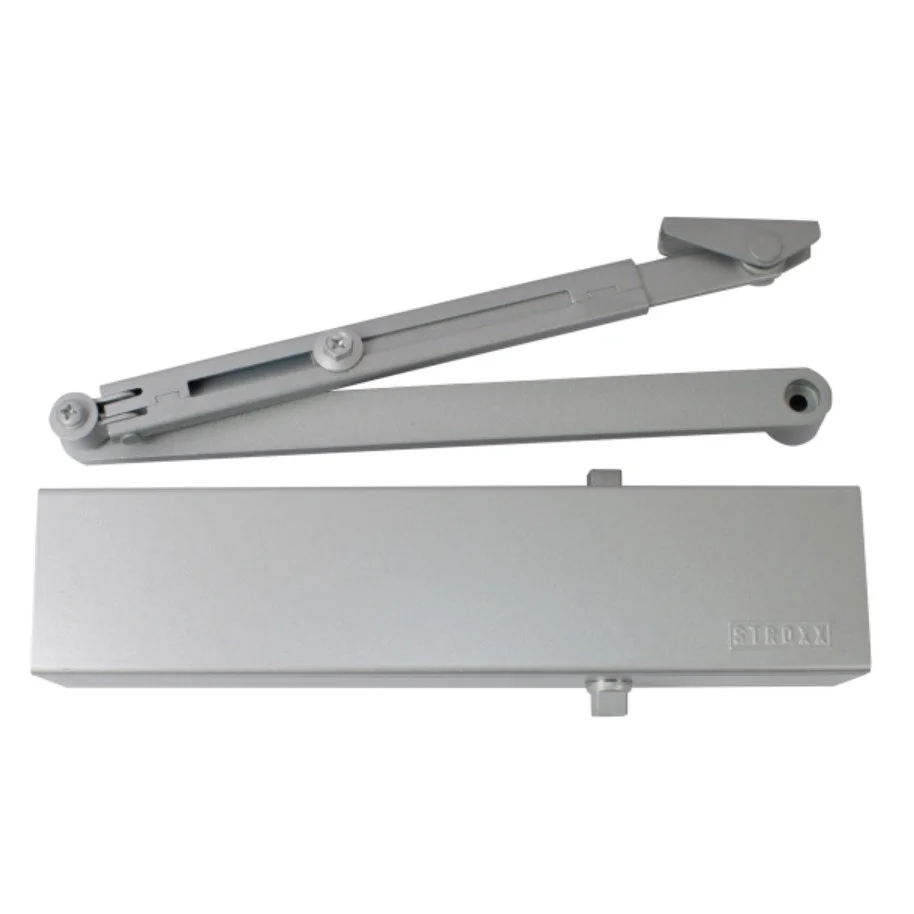 Amortizor usa hidraulic cu brat, STROXX, greutate usa 40-120 kg, culoare argintiu