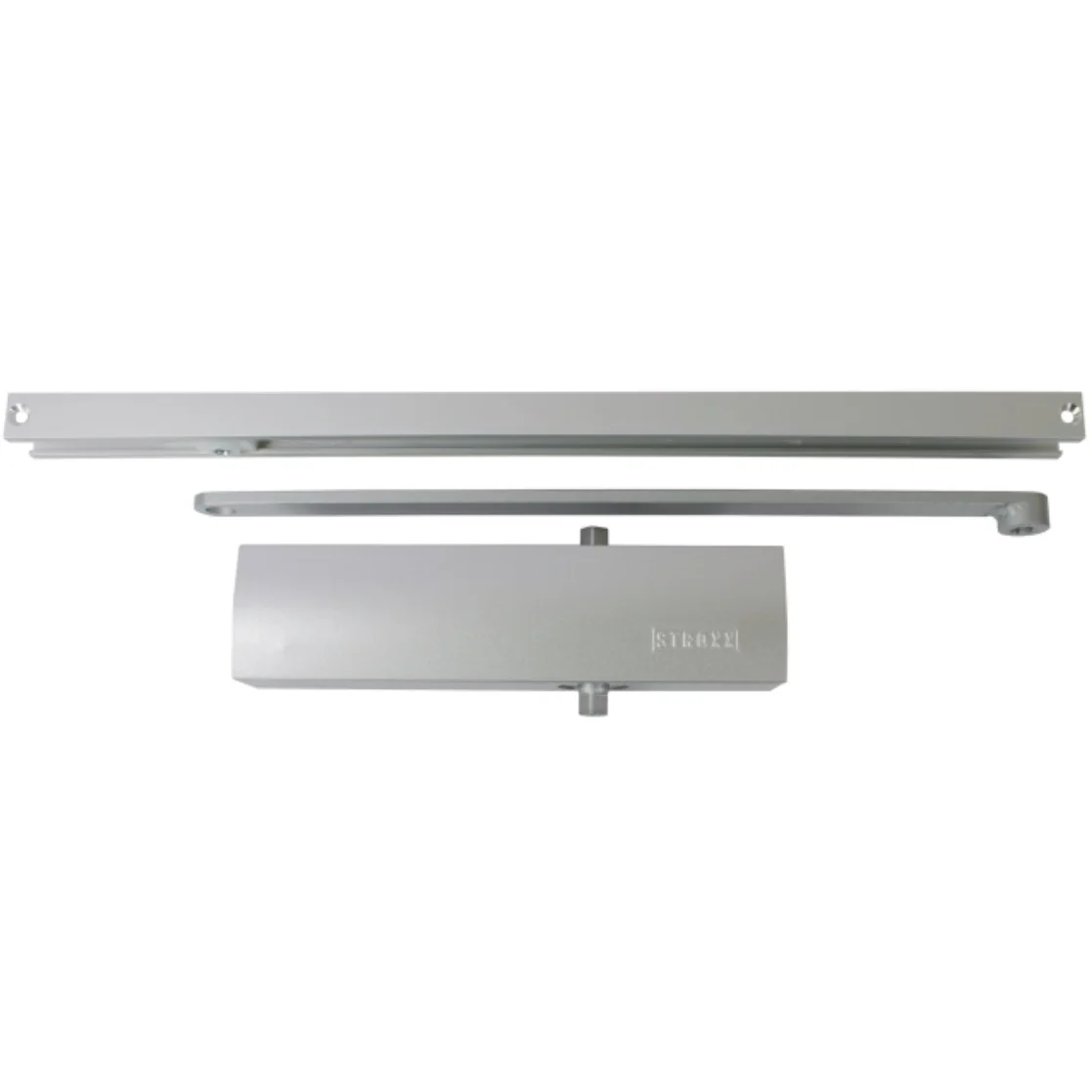Amortizor usa hidraulic, cu sina glisanta, STROXX, greutate usa 60 kg, culoare argintiu