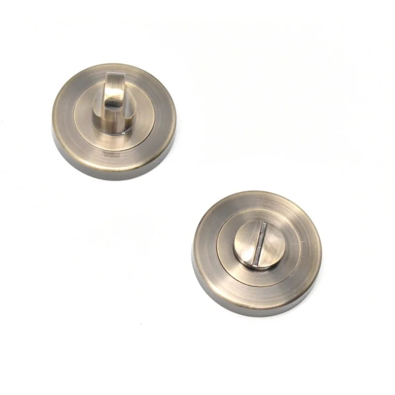 Set rozete din aluminiu Yale, pentru baie, diametru 54 mm, finisaj alama antic 35-ZX-03-WC-09-50