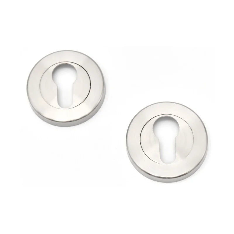 Set rozete din aluminiu Yale, cu orificiu pentru cilindru, diametru 54 mm, finisaj nichel satinat 35-ZX-CE-22-50