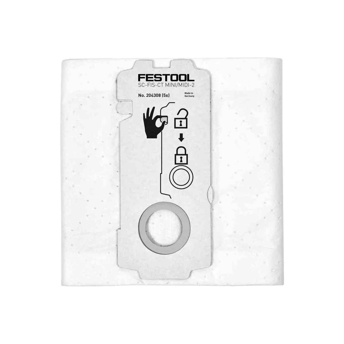 Set saci de filtrare, FESTOOL, SELFCLEAN SC-FIS-CT MINI/MIDI-2/5/CT15 5 buc 204308