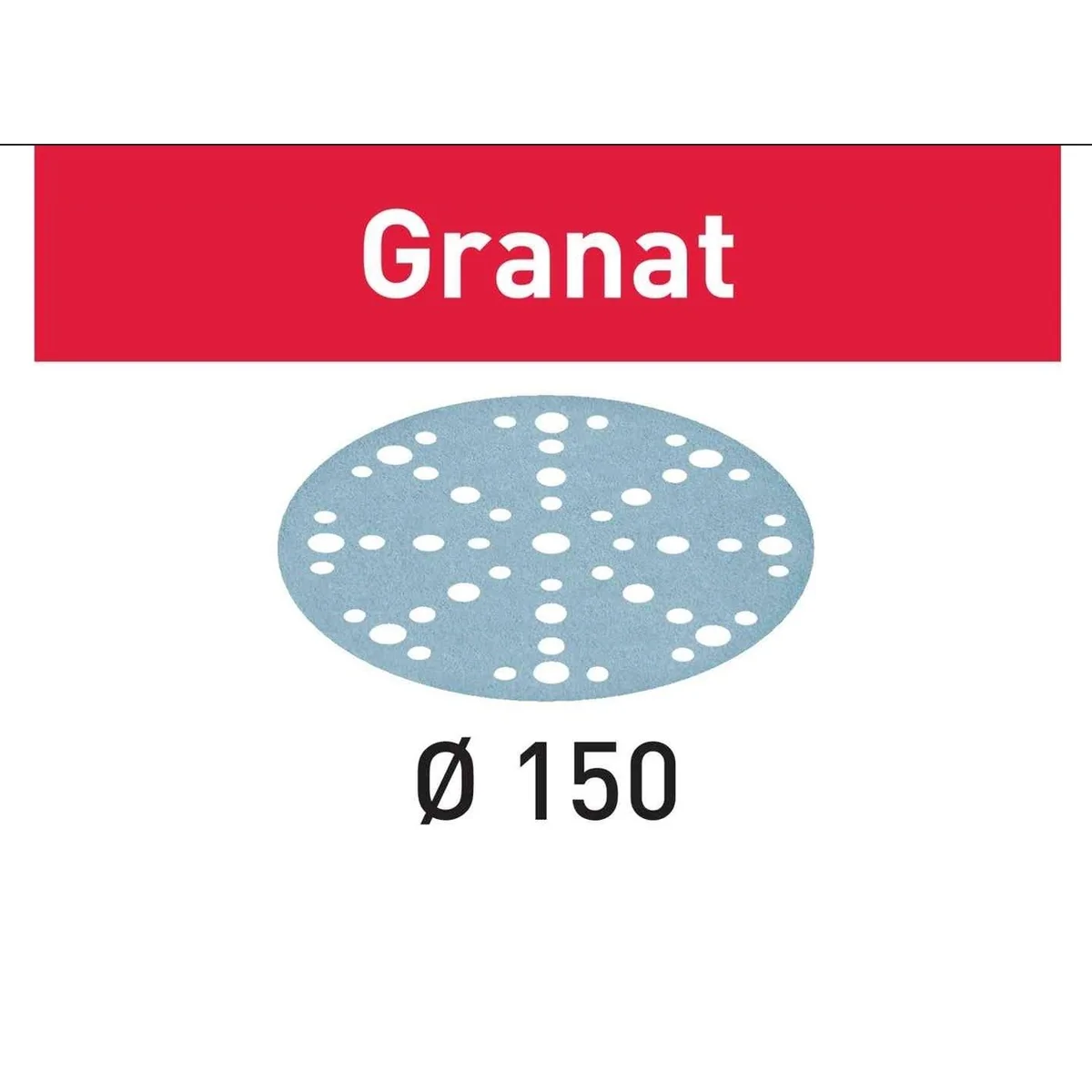 Foaie abraziva Festool Granat STF diametru 150 mm, 48 perforatii, granulatie  P180, 100 bucati pe pachet (575166)