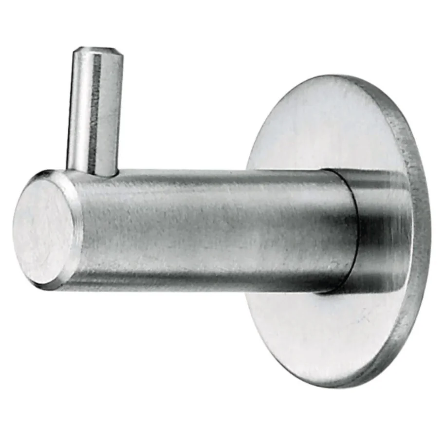 Agatatoare pentru haine STROXX cu baza de prindere rotunda si corp cilindric cu surub de fixare material inox mat