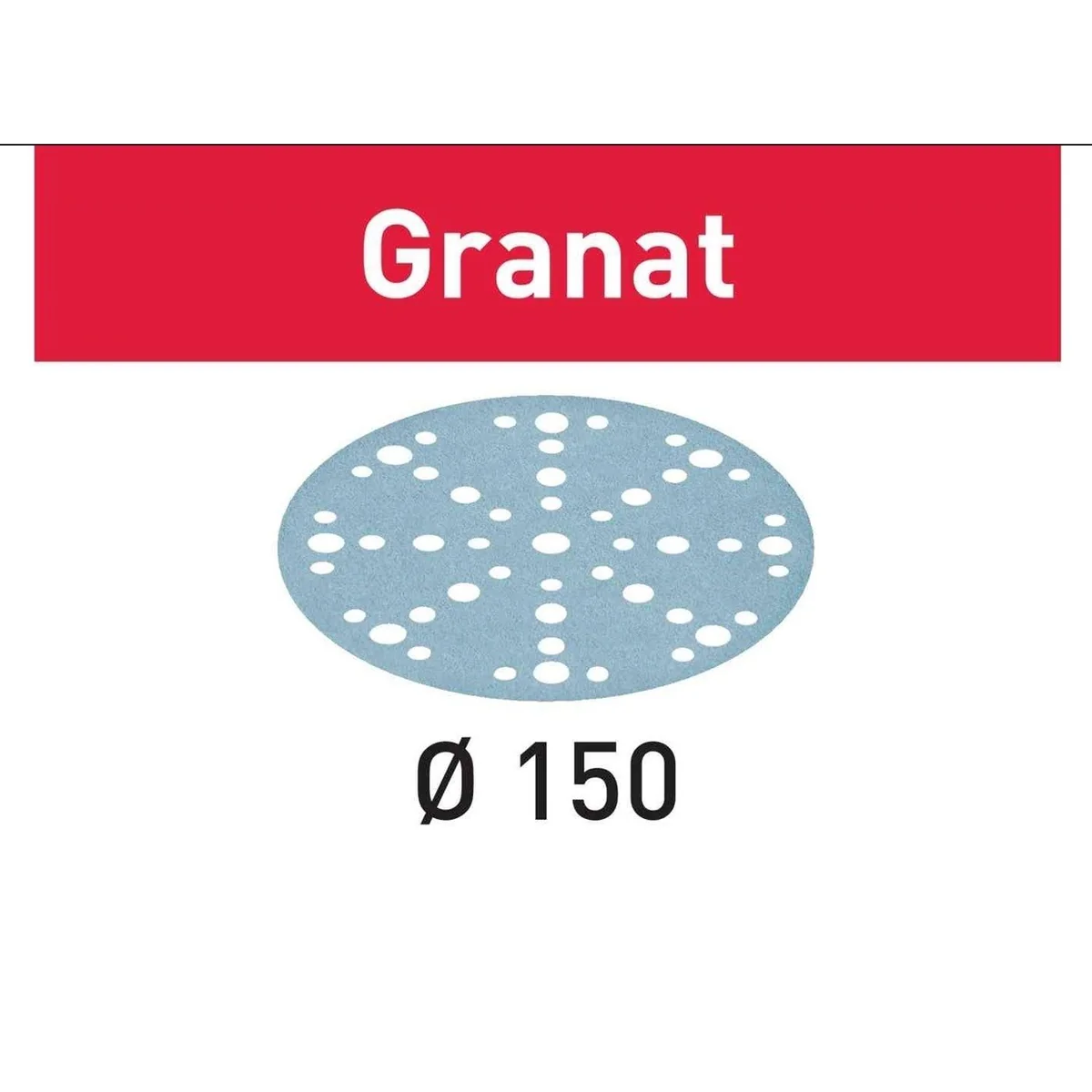 Foaie abraziva Festool Granat STF diametru 150 mm, 48 perforatii, granulatie  P150, 100 bucati pe pachet (575165)