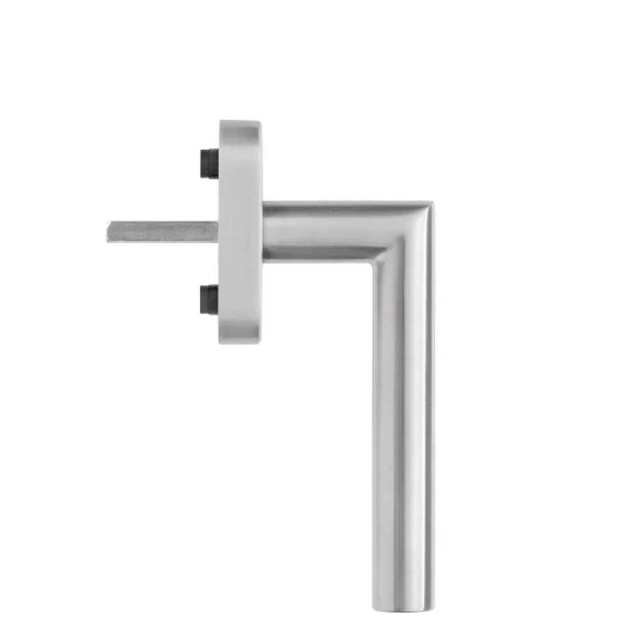 Maner geam termopan, blaugelb, material inox, forma 90 de grade, patrat 7/37mm, culoare inox