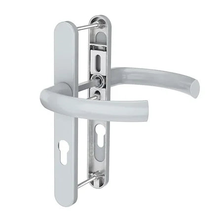 Maner usa termopan, Jowisz, exterior, 92 x 32 mm, cu arc, material aluminiu, culoare argintiu