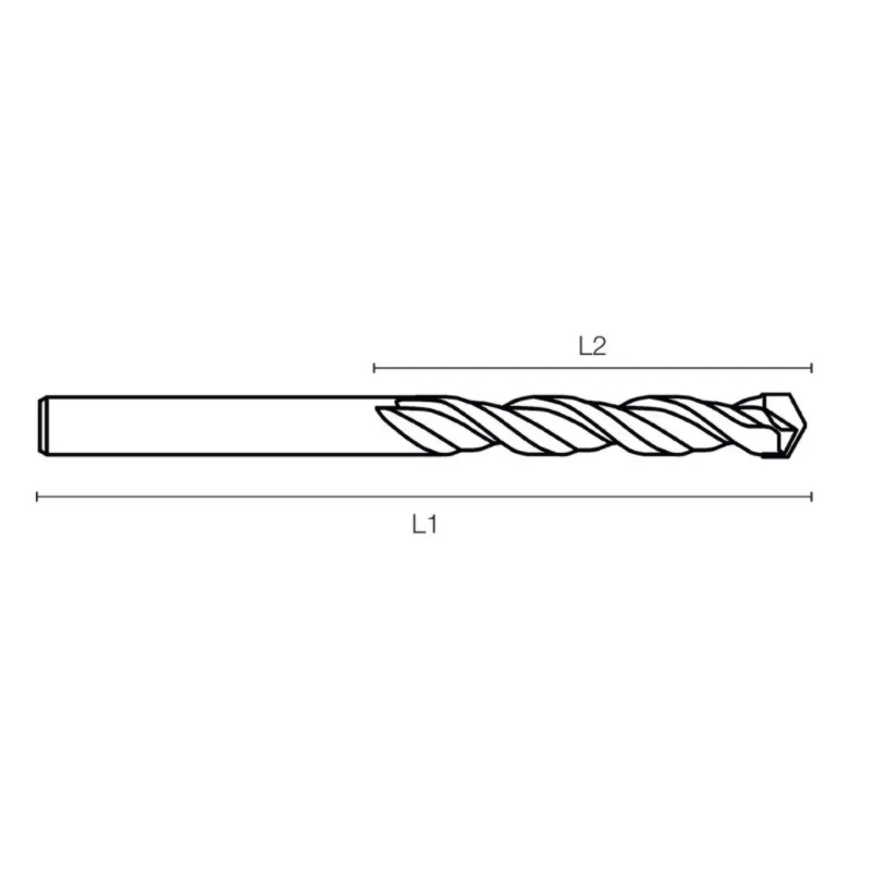 Burghiu universal blaugelb UniPro diametru 5 mm, lungime de lucru 300 mm, lungime totala 400 mm, coada cilindrica