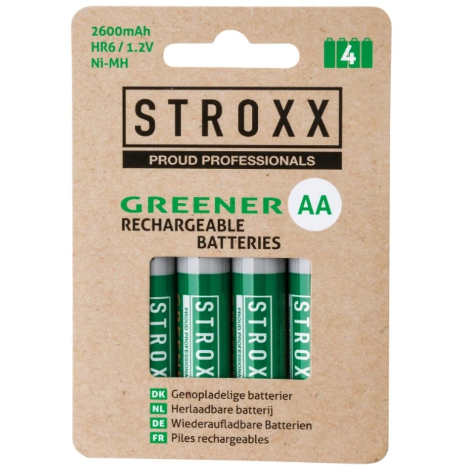 Set 4 acumulatori reincarcabili STROXX tip AA 1.2 V 2600 mAh