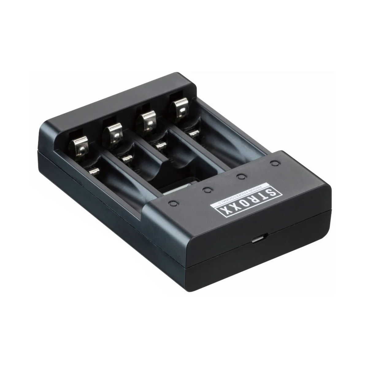 Incarcator rapid USB STROXX cu 4 canale de incarcare pentru acumulatori AA/AAA Ni-MH/Ni-Cd
