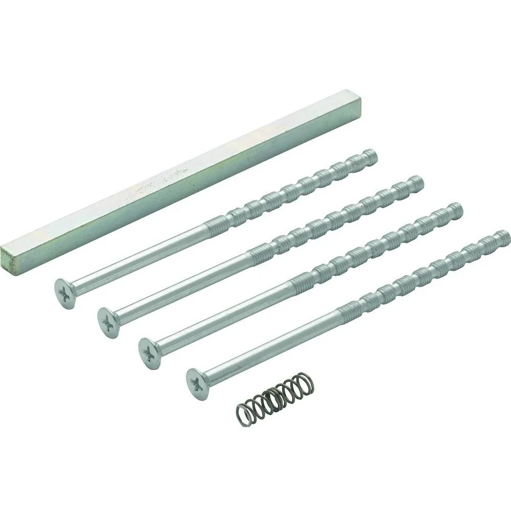 Set accesorii montaj manere usi de balcon simetrice/asimetrice Hoppe format din patrat de 7x140 mm, 4 suruburi M5x110mm si arc