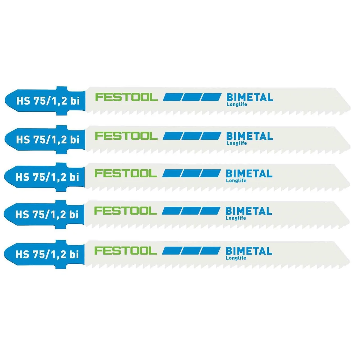 Set panza pentru fierastrau vertical Festool Metal steel/stainless steel HS 75/1.2 BI/5 5 bucati 204270