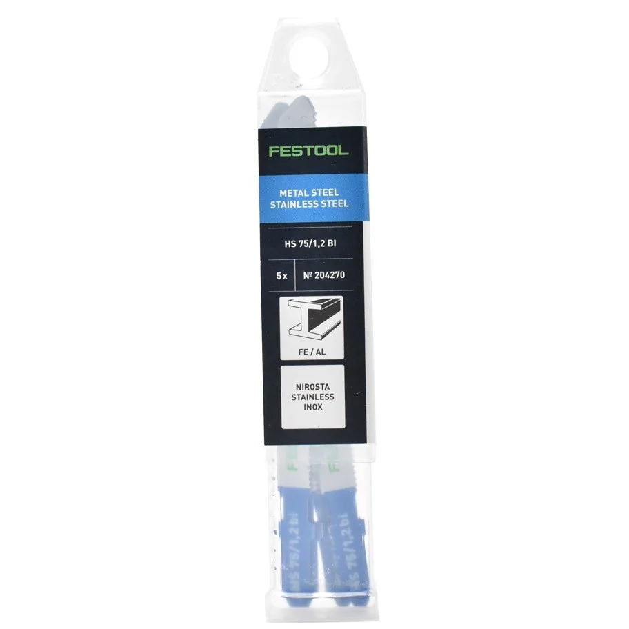 Set panza pentru fierastrau vertical Festool Metal steel/stainless steel HS 75/1.2 BI/5 5 bucati 204270