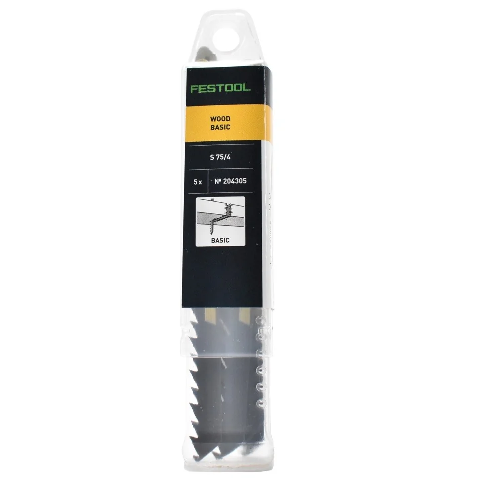 Set panza fierastrau vertical FESTOOL pentru lemn WOOD BASIC S 75/4/5 5 bucati(204305)