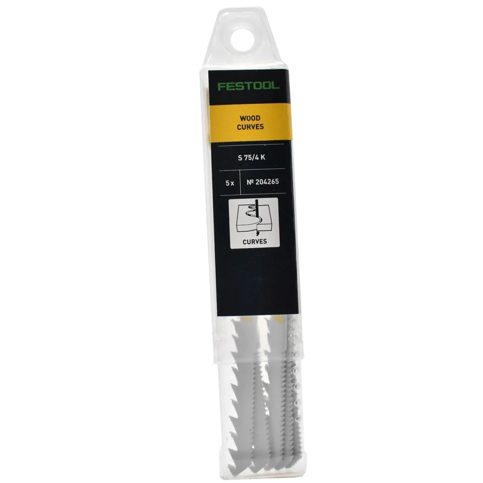 Set panza fierastrau vertical FESTOOL pentru lemn WOOD CURVES S 75/4 K/5 5 bucati (204265)