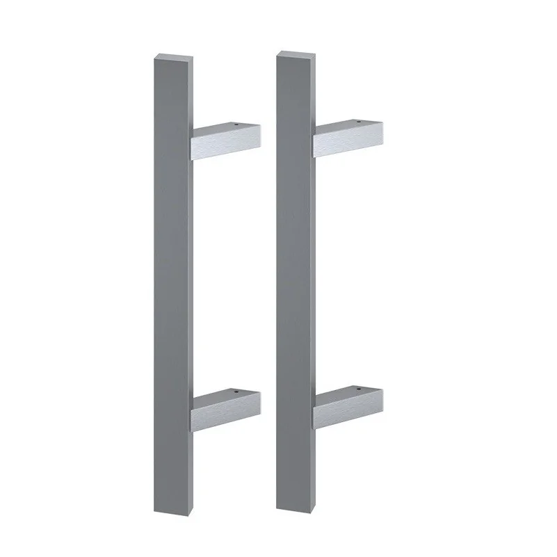Maner spatial pe ambele parti, Medos, inox, rectangular, l 500 mm, la 45 de grade, cu accesorii de prindere