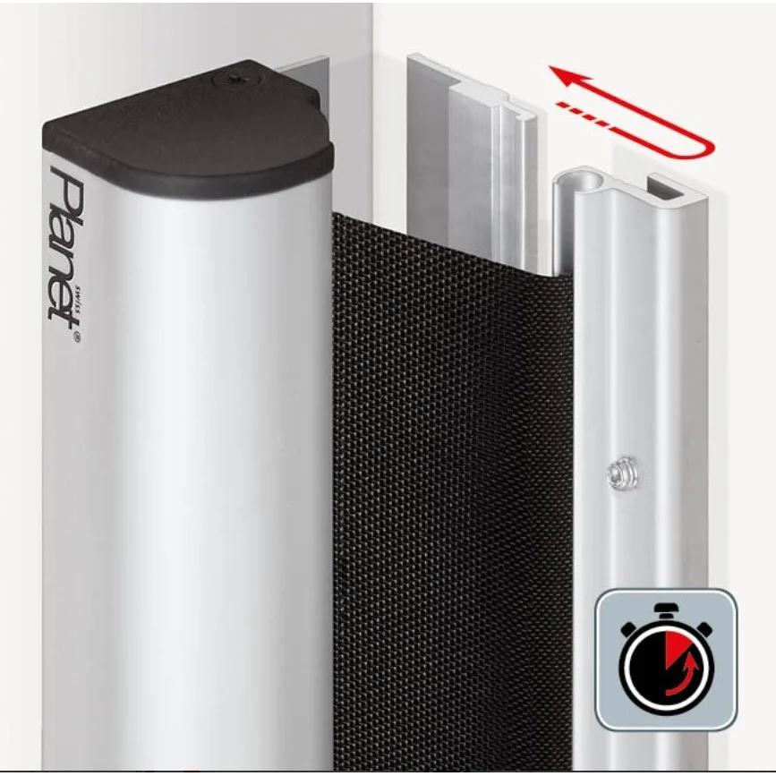 Rulou protectie degete Planet FSR 6000 QUICK lungime 1925 mm culoare argintiu cu material de protectie culoare negru