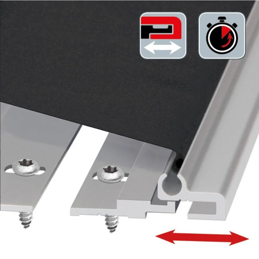 Rulou protectie degete Planet FSR 6000 QUICK lungime 1925 mm culoare argintiu cu material de protectie culoare negru