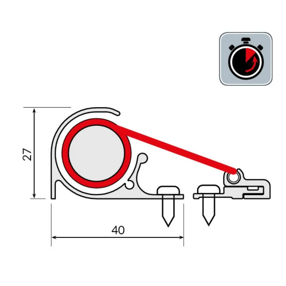 Rulou protectie degete Planet FSR 6000 QUICK lungime 1925 mm culoare argintiu cu material de protectie culoare negru